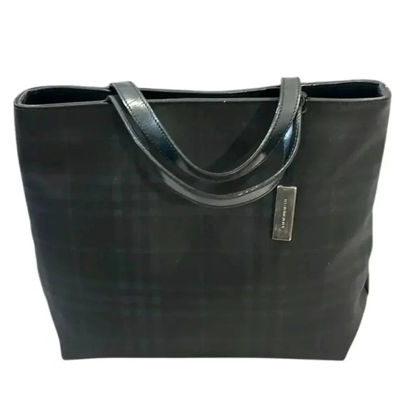 Burberry Black Nova Check Authentic VINTAGE Shoulder Handbag Purse EUC - Picture 3 of 10